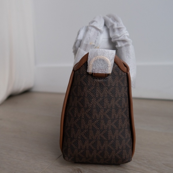 Michael Kors Carine Extra-Small Logo Satchel - Brown - Picture 2 of 4